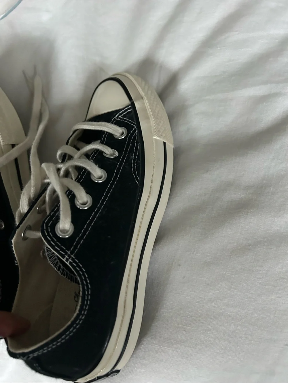 Converse Kids Black and White Canvas Low-Top Sneakers